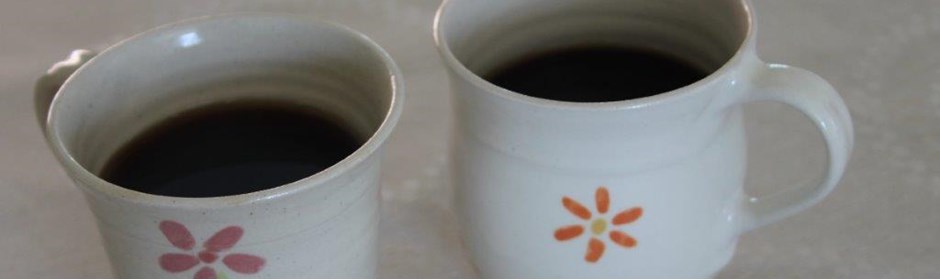 2 keramik-kaffekopper