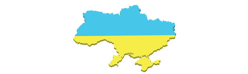 Grafik af Ukraine som landkort