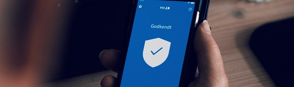 MitID app'en på mobiltelefon