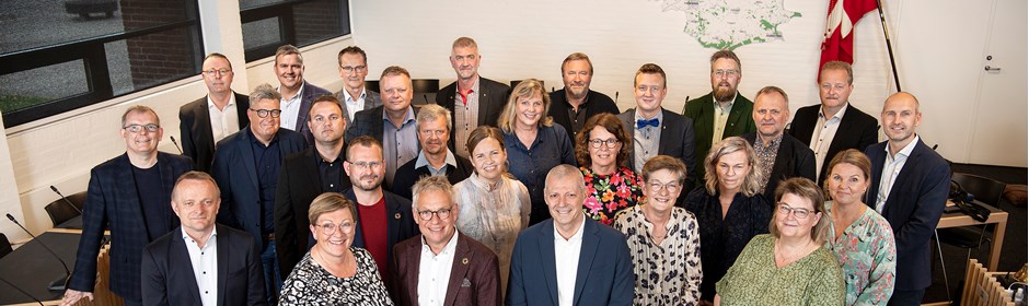Gruppebillede af Kommunalbestyrelsen i Hedensted Kommune 2022-2025