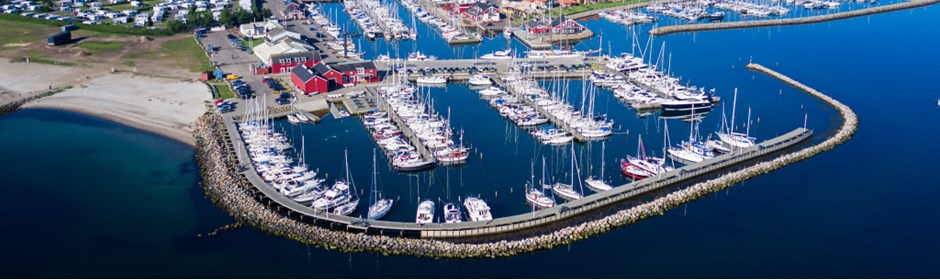Luftfoto over Juelsminde havn