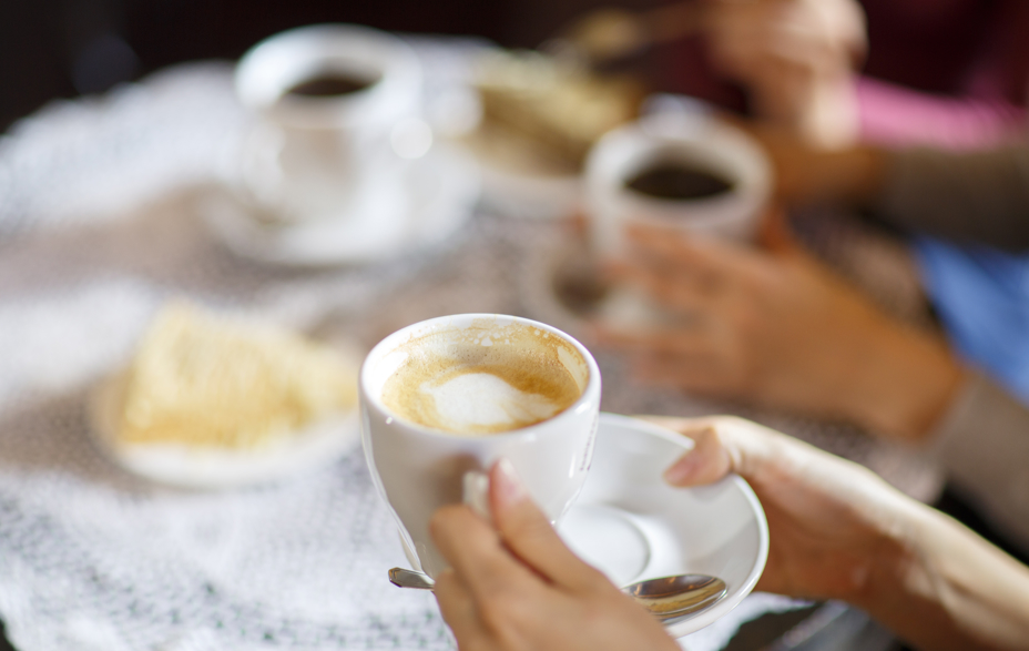 Kaffekop med kaffe i