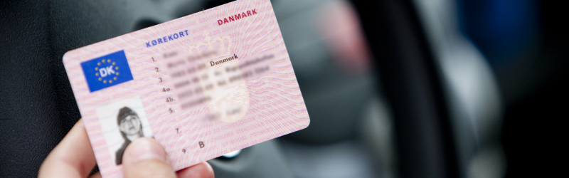 Billede af et dansk kørekort