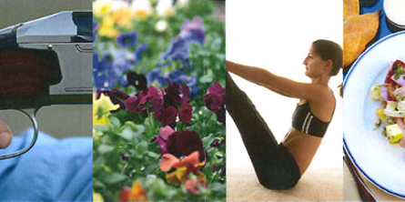 Banner med forskellige aktiviteter som du kan gå til på aftenskole