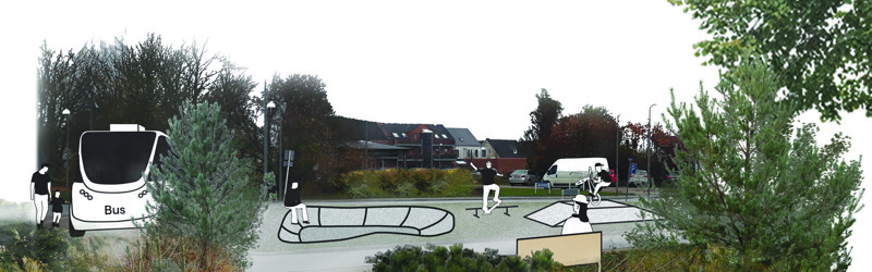 Luftfoto af Hedensted midtby