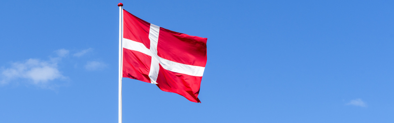Det danske flag vajer i vinden