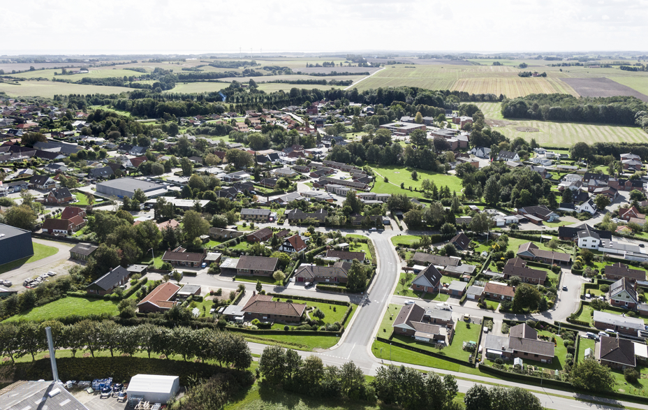 Hornsyld set fra luften