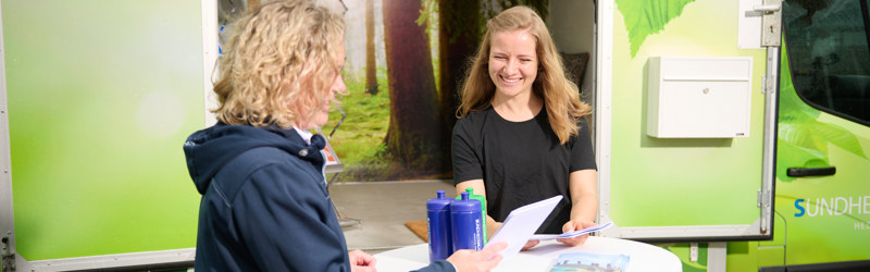 Medarbejdere ved sundhedsbussen