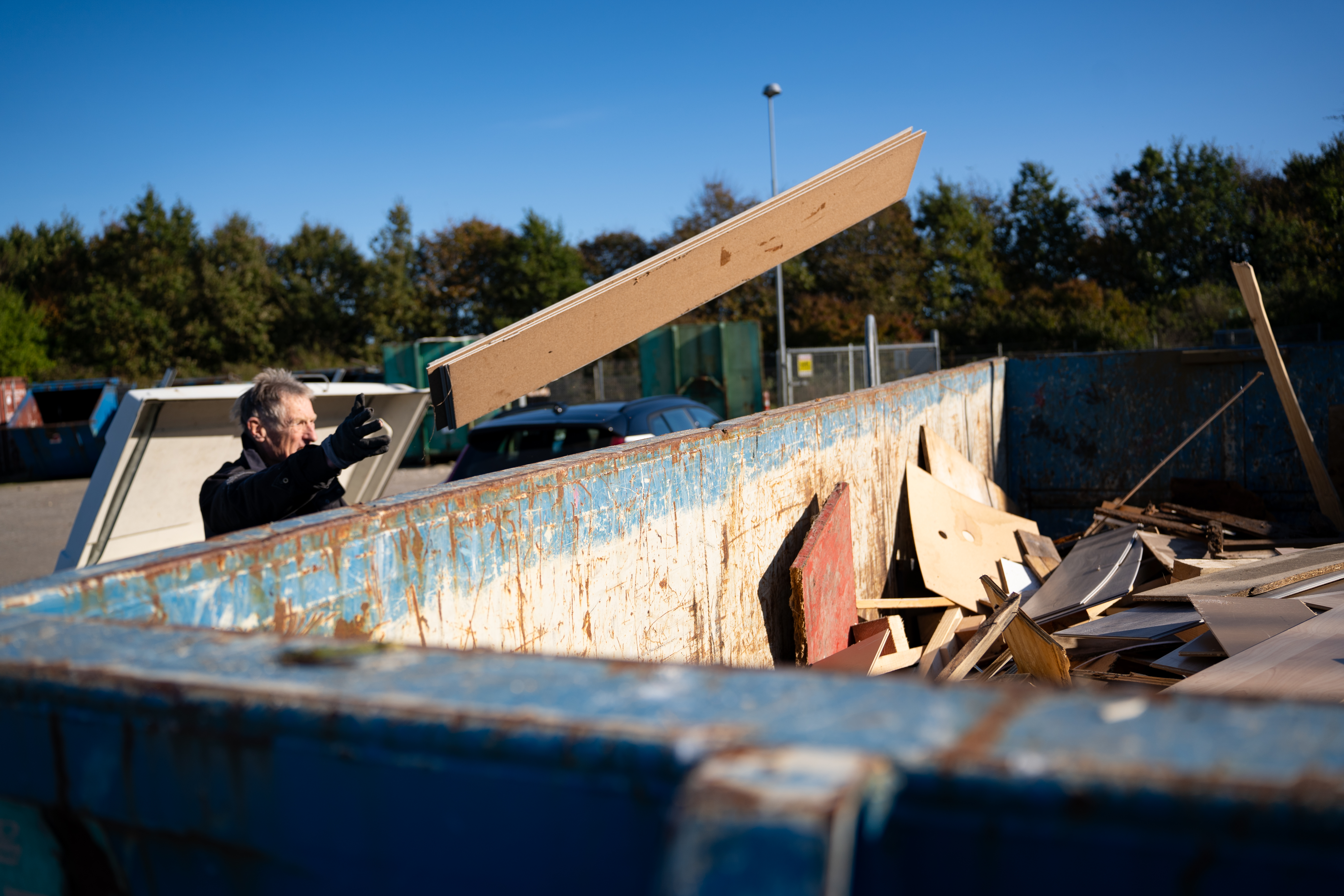 Containere på genbrugsplads