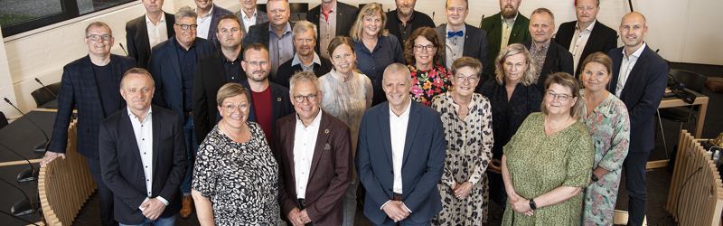 Gruppebillede af Kommunalbestyrelsen i Hedensted Kommune 2022-2025