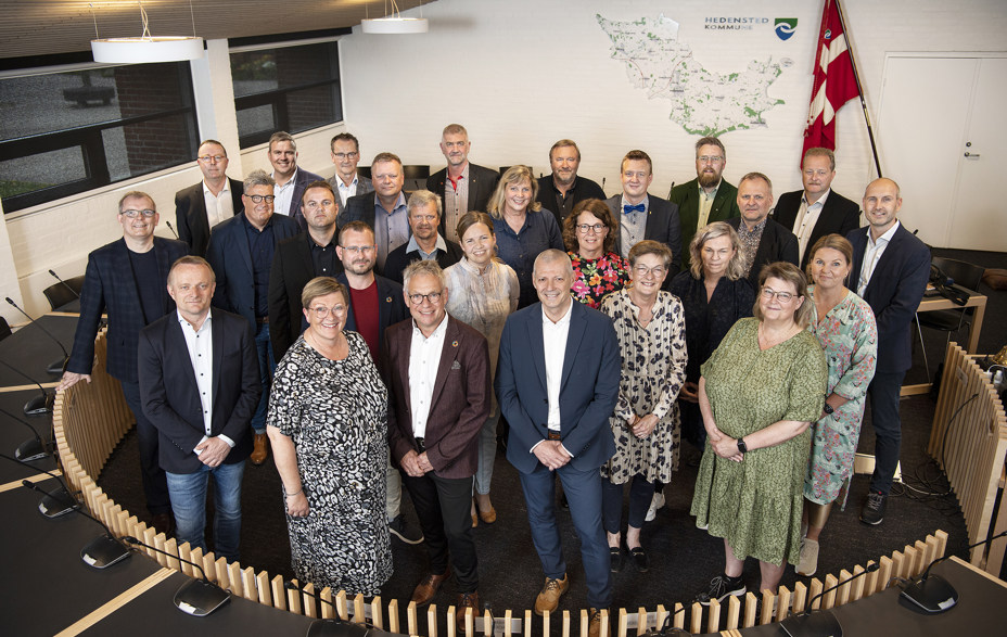 Gruppebillede af Kommunalbestyrelsen i Hedensted Kommune 2022-2025